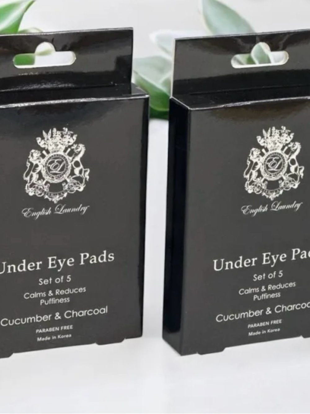 English Laundry Black Under Eye Pads - Cucumber & Charcoal 2 Boxes Sealed NWT